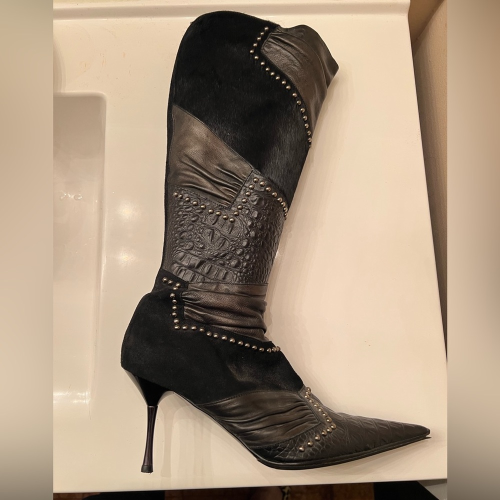 New El Dantes Boots - Black - patchwork- Size 41